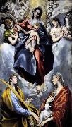 GRECO, El The Virgin and Child with St Martina and St Agnes oil